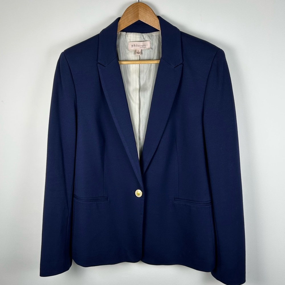 Philosophy Republic Clothing Knit Blazer - Dark Blue